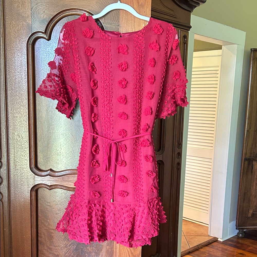 Entro Burgundy Floral Dress